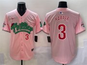 Cheap Men's Philadelphia Phillies #3 Bryce Harper Pink Phanatic Limited Stitched Jersey