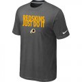 Wholesale Cheap Nike Washington Redskins Just Do It Dark Grey T-Shirt