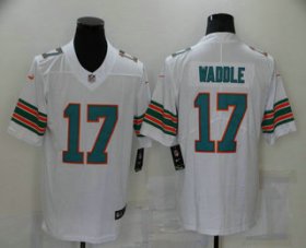 Wholesale Cheap Men\'s Miami Dolphins #17 Jaylen Waddle White 2020 Color Rush Stitched NFL Nike Limited Jersey