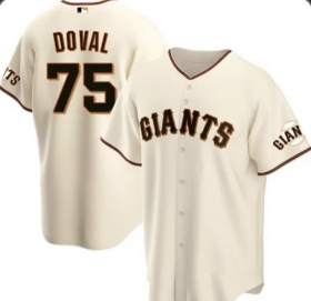 Wholesale Cheap Men\'s San Francisco Giants #75 Camilo Doval Cream Home Nike Jersey