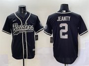 Cheap Men's Las Vegas Raiders #2 Ashton Jeanty Black Cool Base Stitched Baseball Jersey