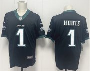 Men's Philadelphia Eagles #1 Jalen Hurts Black 2024 New Vapor Untouchable Limited Football Stitched Jersey Cheap Wholesale