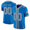 Men's Detroit Lions Customized Blue 2025 F.U.S.E. 'Motor City Racing Edition' Vapor Limited Stitched Jersey Cheap Wholesale