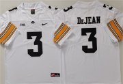 Cheap Men's Iowa Hawkeyes #3 Cooper DeJean White Stitched Jersey