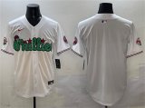 Cheap Mens Philadelphia Phillies Blank White Phanatic Limited Stitched Jersey