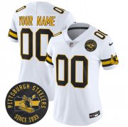 Women's Pittsburgh Steelers Throwback 1933 Patch white Vapor Limited All Stitched Jersey Cheap Wholesale