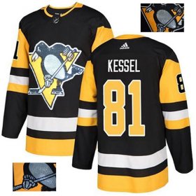 Wholesale Cheap Adidas Penguins #81 Phil Kessel Black Home Authentic Fashion Gold Stitched NHL Jersey
