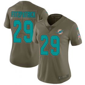Wholesale Cheap Nike Dolphins #29 Minkah Fitzpatrick Olive Women\'s Stitched NFL Limited 2017 Salute to Service Jersey