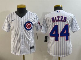 Youth Chicago Cubs #44 Anthony Rizzo White Cool Base Stitched Baseball Jersey Cheap Wholesale