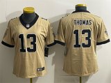 Women's New Orleans Saints #13 Michael Thomas Gold Alternate Vapor Limited Football Stitched Jersey(Run Small) Cheap Wholesale