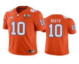 Wholesale Cheap Men\'s Clemson Tigers #10 Joseph Ngata Orange 2020 National Championship Game Jersey