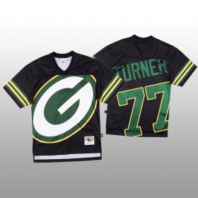 Wholesale Cheap NFL Green Bay Packers #77 Billy Turner Black Men\'s Mitchell & Nell Big Face Fashion Limited NFL Jersey