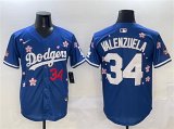Cheap Men's Los Angeles Dodgers #34 Fernando Valenzuela Royal 2025 Tokyo Series Limited Stitched Baseball Jersey