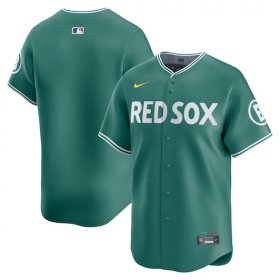Cheap Men\'s Boston Red Sox Blank Green 2025 City Connect Limited Stitched Baseball Jersey