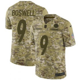 Wholesale Cheap Nike Steelers #9 Chris Boswell Camo Men\'s Stitched NFL Limited 2018 Salute To Service Jersey