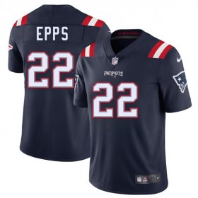 Men\'s New England Patriots #22 Marcus Epps Navy 2025 Vapor Limited Football Stitched Jersey Cheap