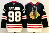 Men's Chicago Blackhawks #98 Connor Bedard Black Stitched Hockey Jersey Cheap Wholesale
