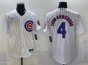 Cheap Men's Chicago Cubs #4 Pete Crow-Armstrong White Cool Base Stitched Baseball Jersey