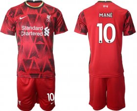 Wholesale Cheap Men 2021-2022 Club Liverpool home red 10 Nike Soccer Jersey
