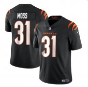 Cheap Men's Cincinnati Bengals #31 Zack Moss Black Vapor Untouchable Limited Stitched Jersey