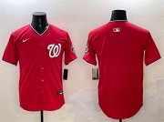 Cheap Men's Washington Nationals Blank Red Limited Stitched Baseball Jersey
