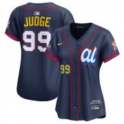 Cheap Women's American League #99 Aaron Judge Navy 2025 All-Star Edition Limited Stitched Baseball Jersey(Run Small)