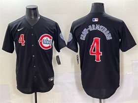 Men\'s Chicago Cubs #4 Pete Crow-Armstrong Black Limited Stitched Baseball Jersey