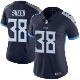 Cheap Women\'s Tennessee Titans #38 L\'Jarius Sneed Navy Vapor Football Stitched Jersey