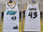 Cheap Men's Indiana Pacers #43 Pascal Siakam White 2025 City Edition Stitched Basketball Jersey