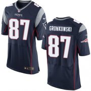 Wholesale Cheap Nike Patriots #87 Rob Gronkowski Navy Blue Team Color Men's Stitched NFL New Elite Jersey