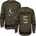 Wholesale Cheap Adidas Golden Knights #5 Deryk Engelland Green Salute to Service Stitched NHL Jersey