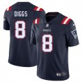 Cheap Men's New England Patriots #8 Stefon Diggs Navy 2025 Vapor Limited Football Stitched Jersey