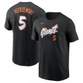 Cheap Men's San Francisco Giants #5 Mike Yastrzemski Anthracite 2025 City Connect Fuse Name & Number T-Shirt