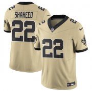 Cheap Men's New Orleans Saints #22 Rashid Shaheed Gold 2025 F.U.S.E. Alternate Vapor Limited Football Stitched Jersey