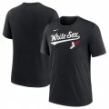Cheap Men's Chicago White Sox Black 2025 City Connect Tri-Blend T-Shirt