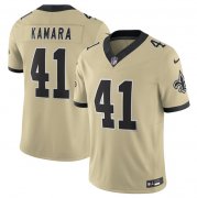 Cheap Men's New Orleans Saints #41 Alvin Kamara Gold 2025 F.U.S.E. Alternate Vapor Limited Football Stitched Jersey