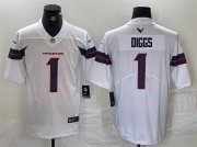 Cheap Men's Houston Texans #1 Stefon Diggs White Vapor Untouchable Stitched Football Jersey
