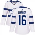 Wholesale Cheap Adidas Maple Leafs #16 Mitchell Marner White Authentic 2018 Stadium Series Women's Stitched NHL Jersey