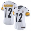 Wholesale Cheap Nike Steelers #12 Terry Bradshaw White Women's Stitched NFL Vapor Untouchable Limited Jersey