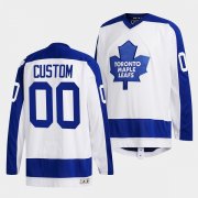 Cheap Men's Toronto Maple Leafs Custom White Classics Primary Logo Stitched Jersey