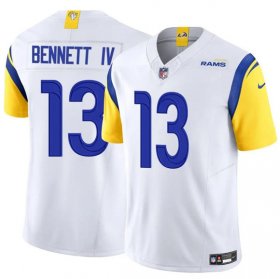 Men\'s Los Angeles Rams #13 Stetson Bennett IV White 2024 F.U.S.E. Vapor Untouchable Football Stitched Jersey Cheap Wholesale
