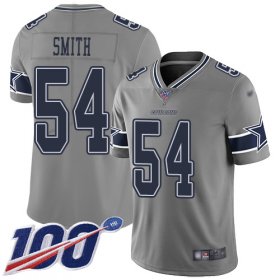 Wholesale Cheap Nike Cowboys #54 Jaylon Smith Gray Men\'s Stitched NFL Limited Inverted Legend 100th Season Jersey