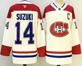 Men\'s Montreal Canadiens #14 Nick Suzuki White Authentic Jersey
