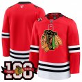 Cheap Men's Chicago Blackhawks Blank Red 2025 Home 100th Anniversary Stitched Hockey Jersey