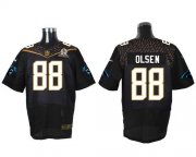 Wholesale Cheap Nike Panthers #88 Greg Olsen Black 2016 Pro Bowl Men's Stitched NFL Elite Jersey