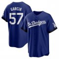 Cheap Men's Los Angeles Dodgers #57 Luis Garcia Royal City Connect Cool Base With Patch Stitched Baseball Jersey
