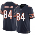 Cheap Men's Chicago Bears #84 Colston Lovelandr Navy 2025 Draft F.U.S.E. Vapor Untouchable Limited Football Stitched Jersey