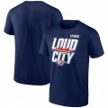 Men's Oklahoma City Thunder Navy 2025 Playoffs Loud City Slogan T-Shirt Cheap