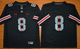 Wholesale Cheap Men's Ohio State Buckeyes 8th Championship Commemorative Blackout 2015 NCAA Football Jersey