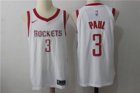 Wholesale Cheap Men\'s Houston Rockets #3 Chris Paul New White 2017-2018 Nike Swingman Stitched NBA Jersey
